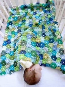 crochet flower baby blanket
