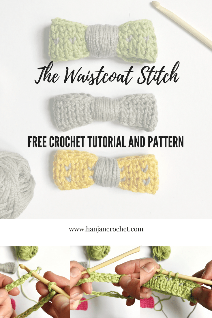 how to crochet the waistcoat stitch