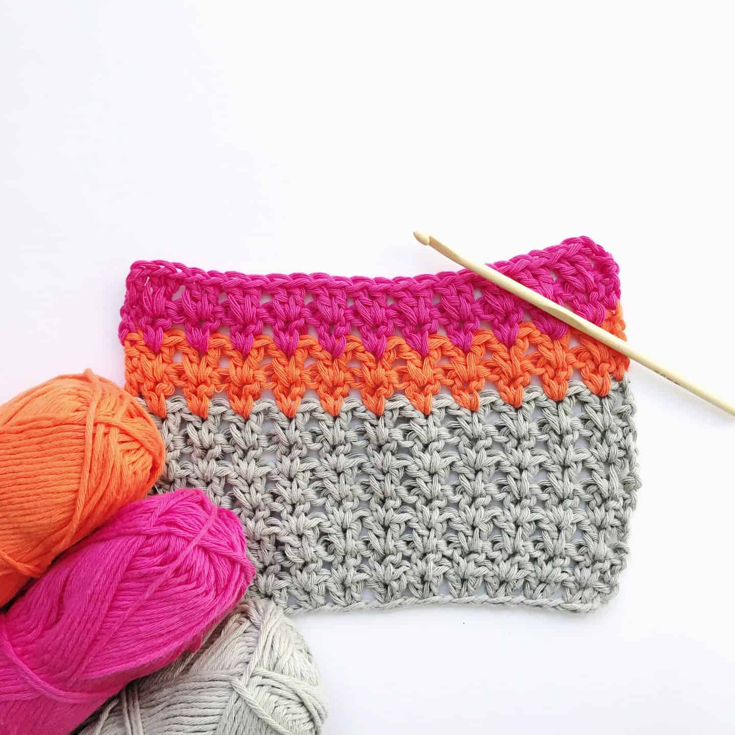 how to crochet the v stitch video tutorial