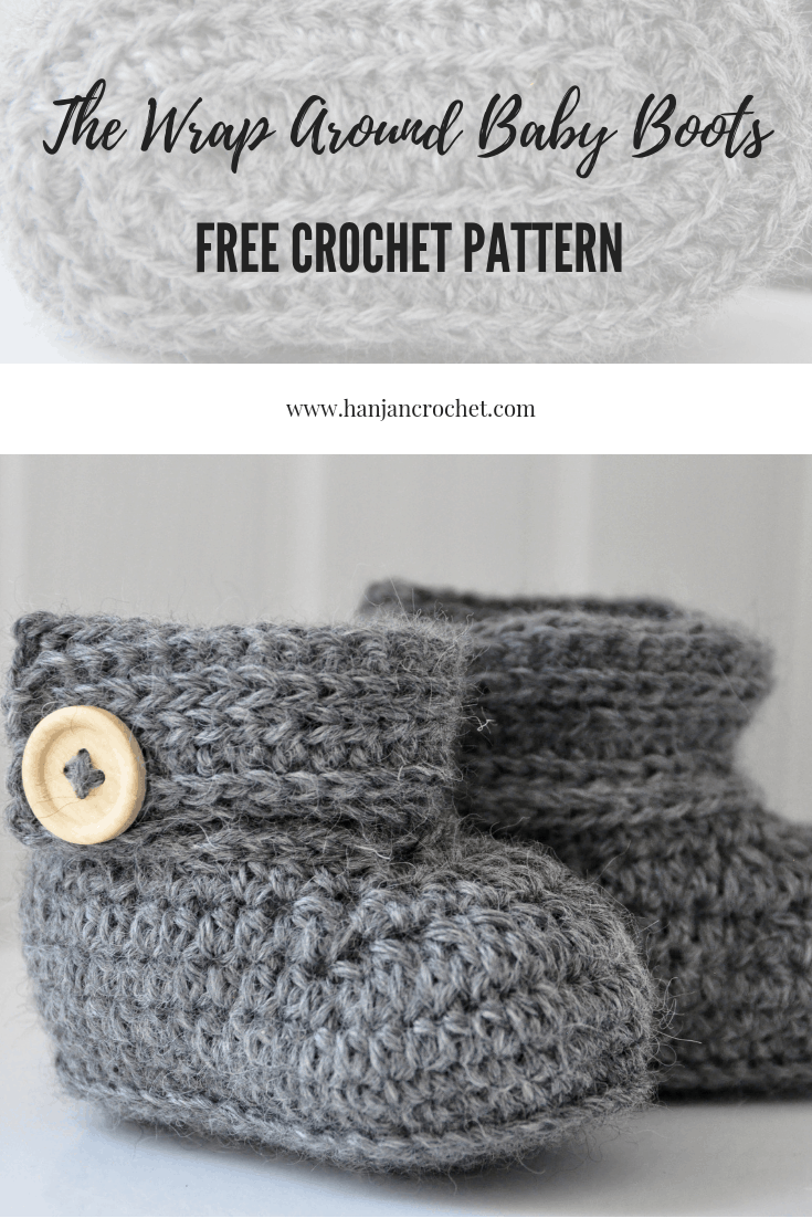 free crochet pattern wrap around baby boots
