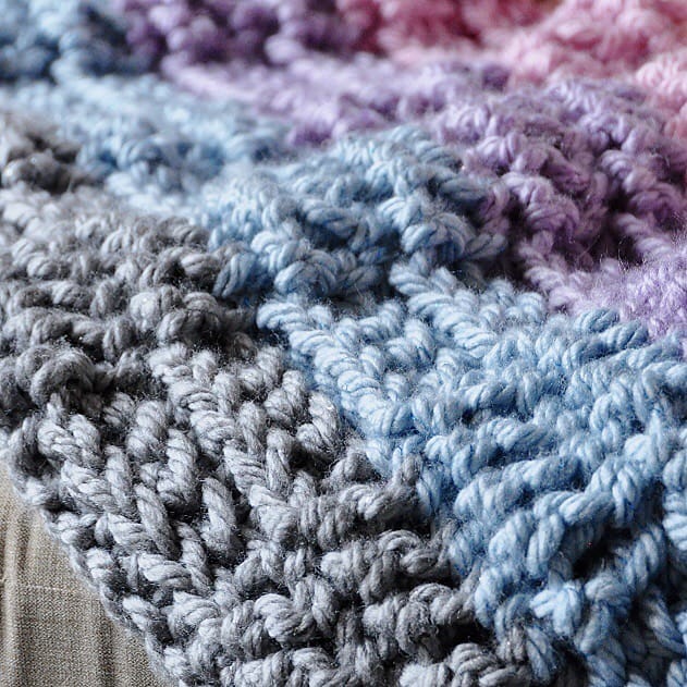knit look chunky crochet throw blanket free crochet pattern