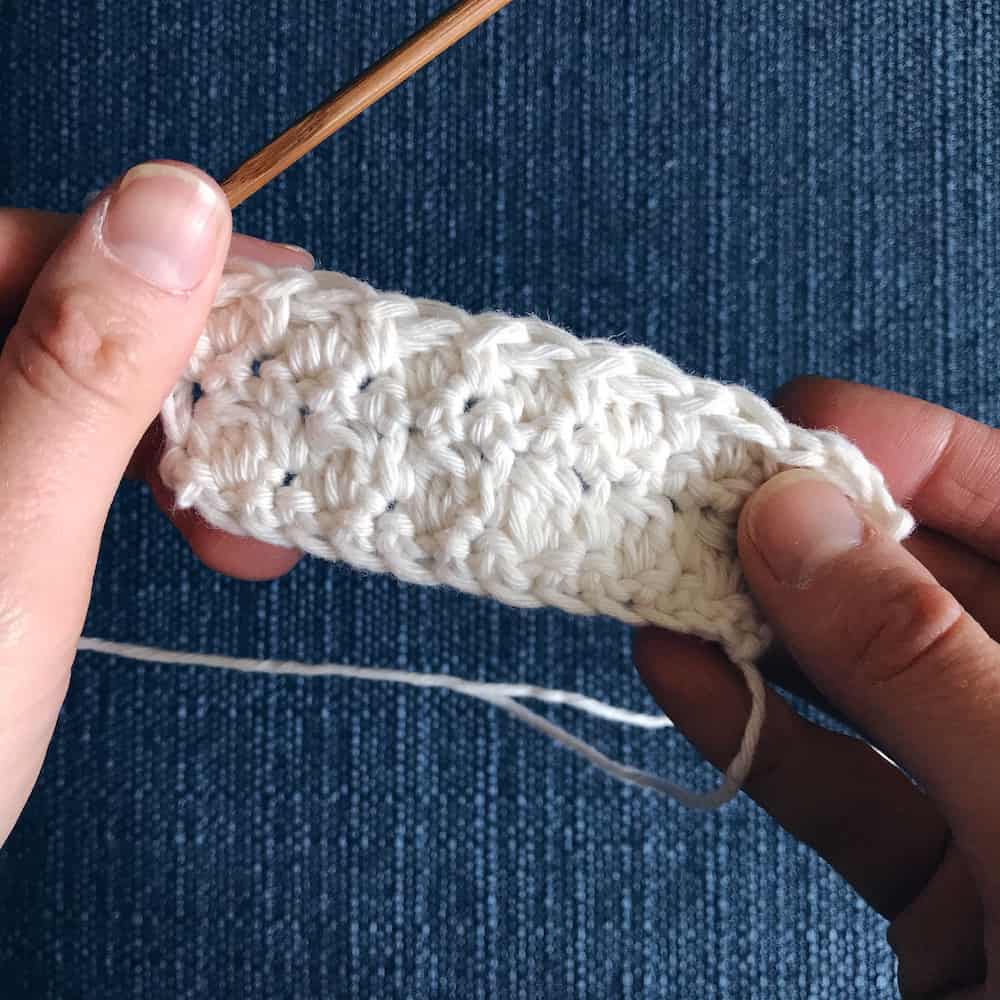 little lamb crochet appliqué. Easter applique for jumper by Hannah Cross, HanJan Crochet