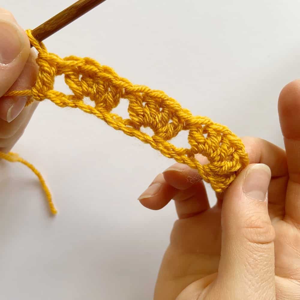 Learn to crochet the Cabbage Stitch with HanJan Crochet. A free step by step photograph tutorial to learn to crochet for beginners. The post also includes information about the free Oolong Blanket free crochet pattern by Hannah Cross.