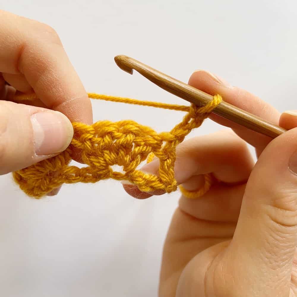 Learn to crochet the Cabbage Stitch with HanJan Crochet. A free step by step photograph tutorial to learn to crochet for beginners. The post also includes information about the free Oolong Blanket free crochet pattern by Hannah Cross.