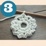 Beginner crochet flower pattern.