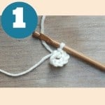 Learn an easy stitch pattern to make a crochet flower.