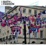 Bath in fashion with crochet pattern heart banners.