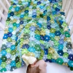 crochet flower baby blanket