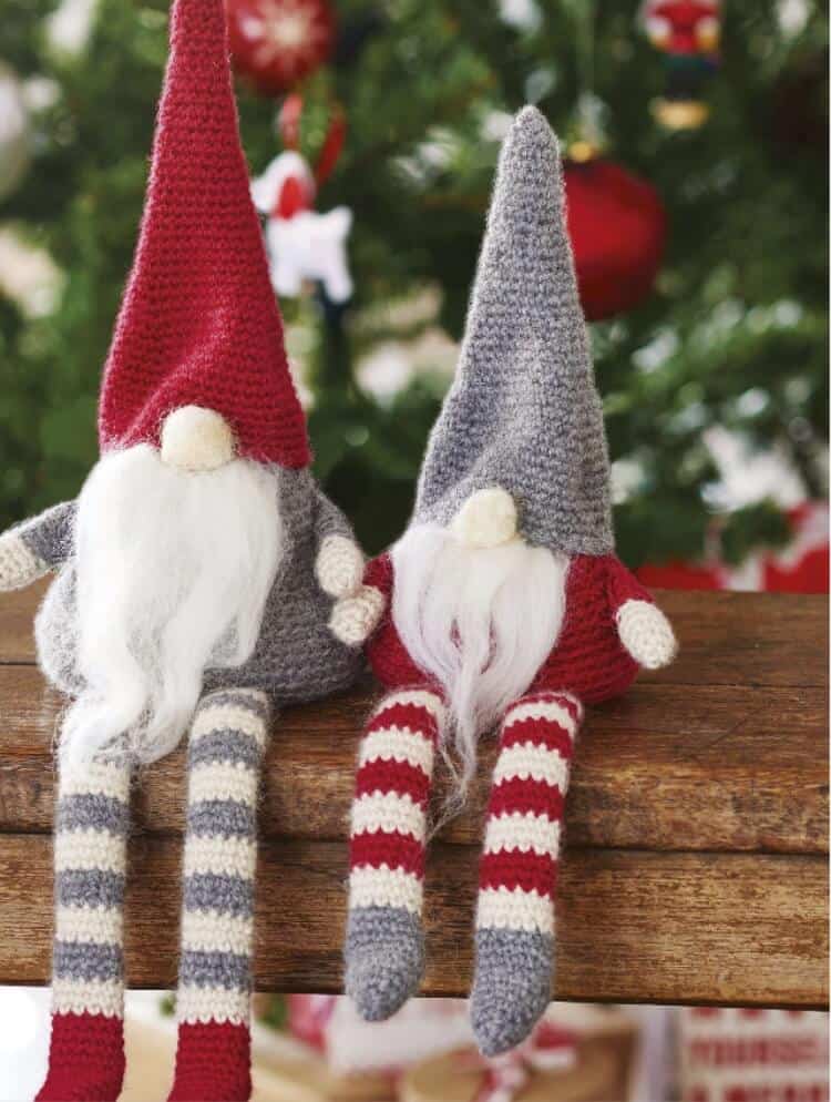 Crochet Christmas Gnomes and Woodland Wreath in Simply Crochet Issue 38