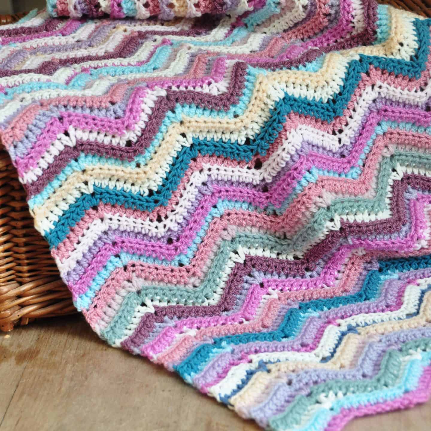 ripple stitch crochet blanket