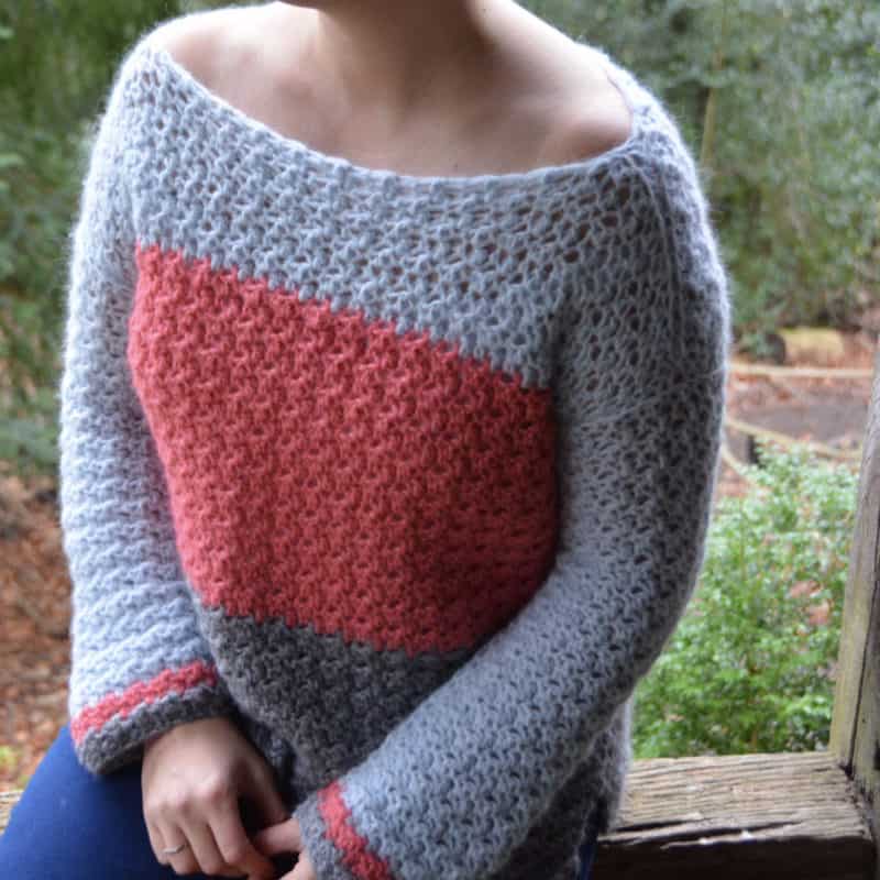 The Colour Block Jumper – Free Crochet Pattern