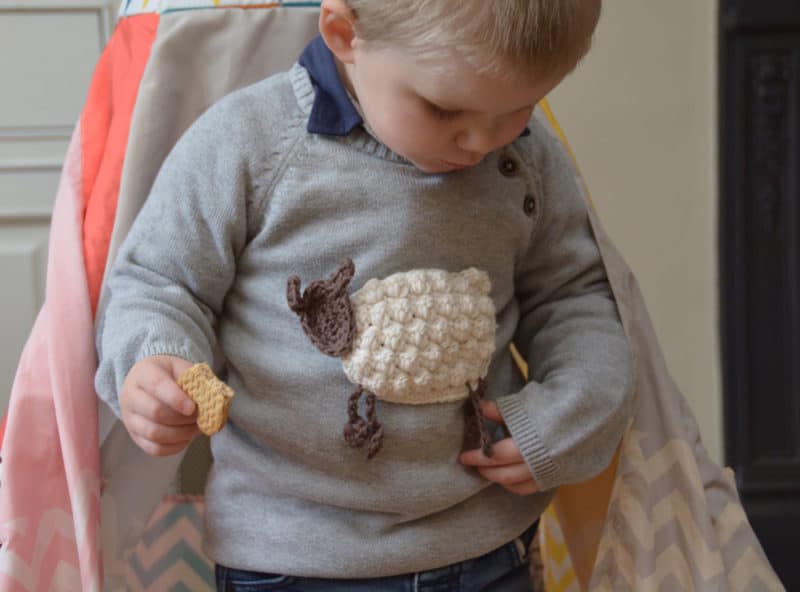 Little Lamb Crochet Applique – Free Pattern
