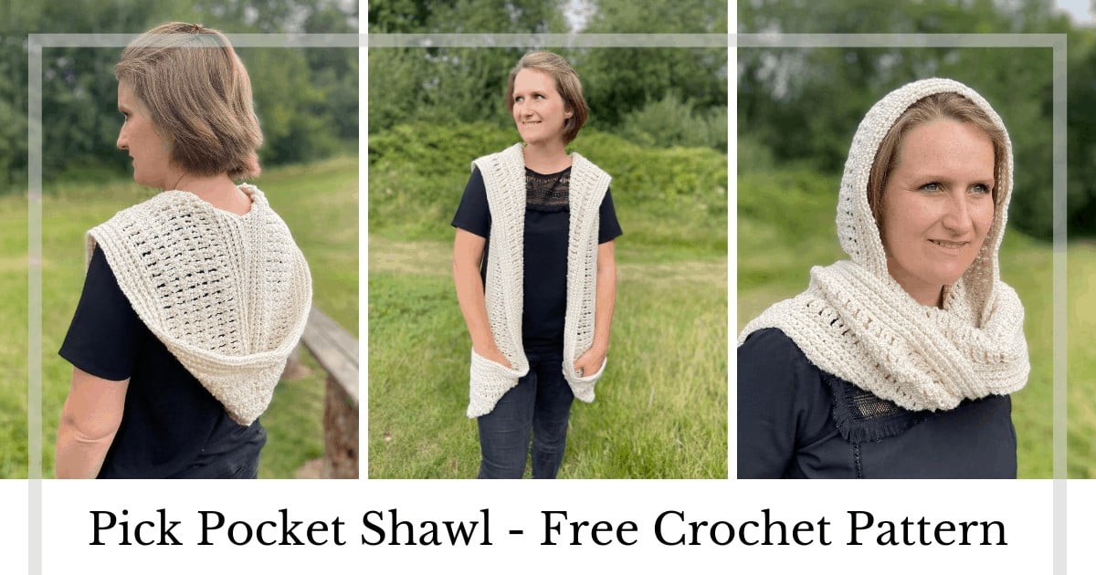 The Pickpocket Hood – Free Crochet Pocket Shawl Pattern
