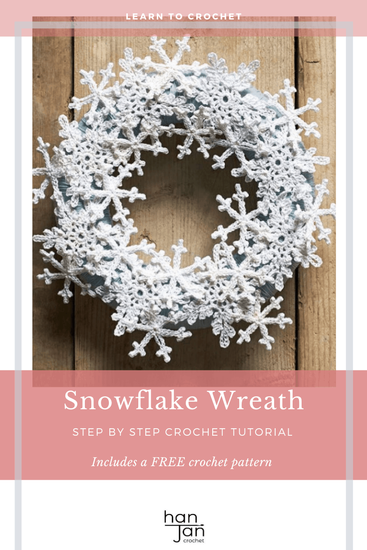 Snowflake Wreath how to crochet 2