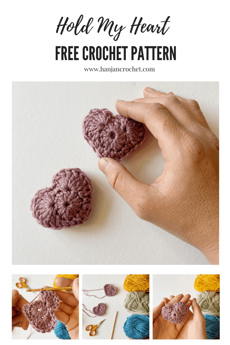 How to crochet a heart, simple and easy crochet step by step photo tutorial to crochet a heart. The heart appeal, I hold your heart in my hand. 