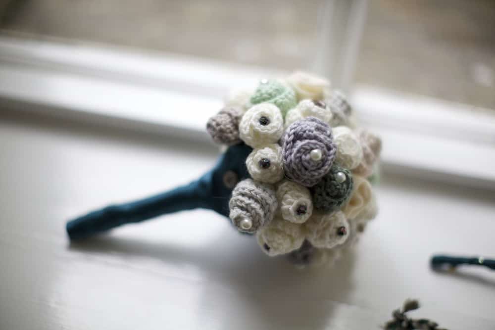 Bridesmaid crochet wedding bouquet. 