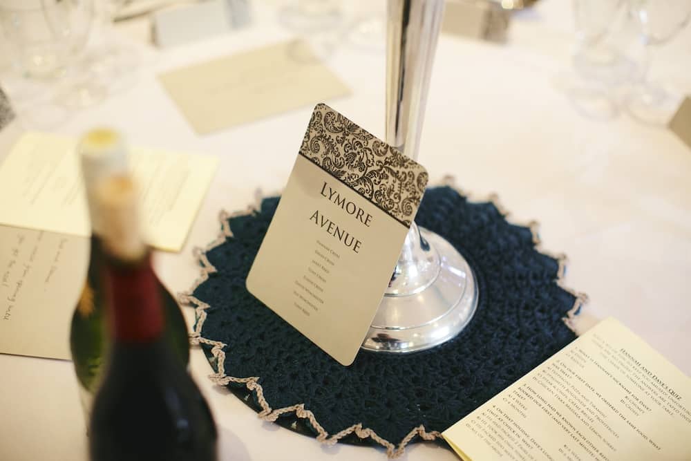 DIY crochet wedding table centerpiece mandala topped with candelabra. 