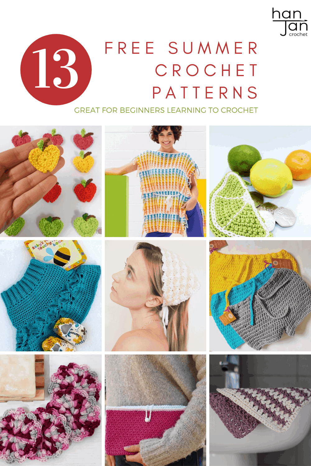 This collection of 12 free summer crochet patterns shows us that crochet isn't just a winter sport! Join the Summer Stitch Along and get free bag, top, and home crochet patterns.