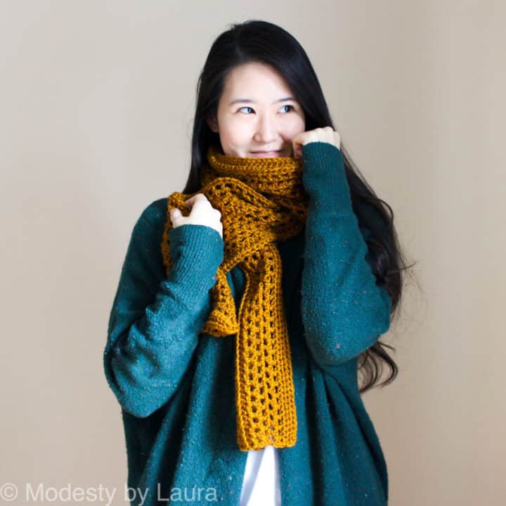 Honey Bee Scarf, free crochet pattern
