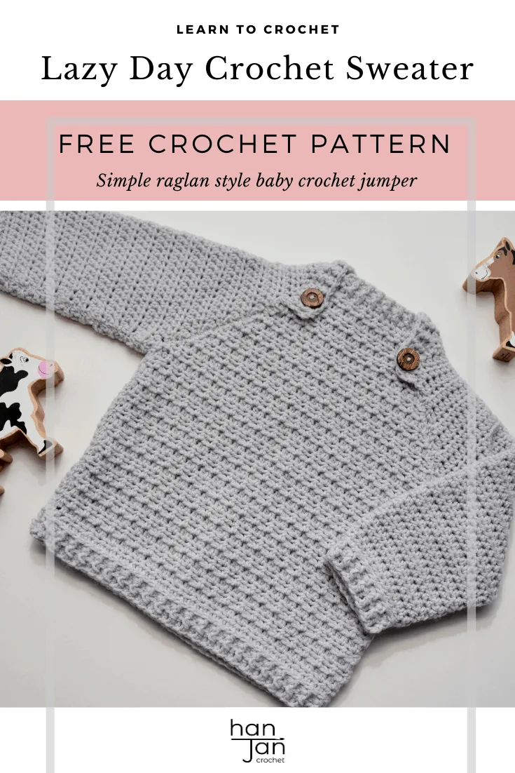 Easy Crochet Baby Pattern   The Lazy Day Sweater   HanJan Crochet