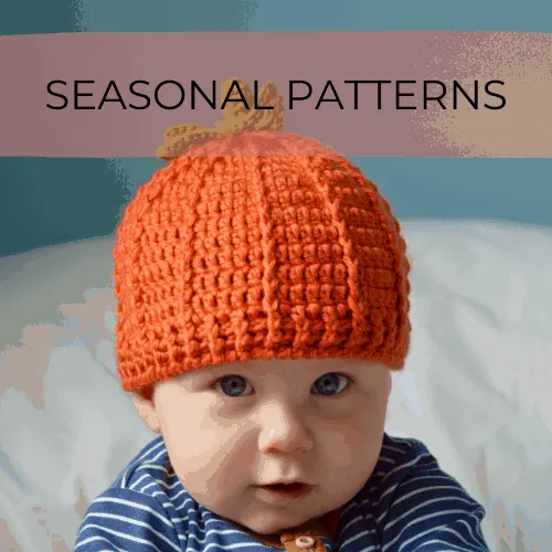 Crochet baby pumpkin beanie hat