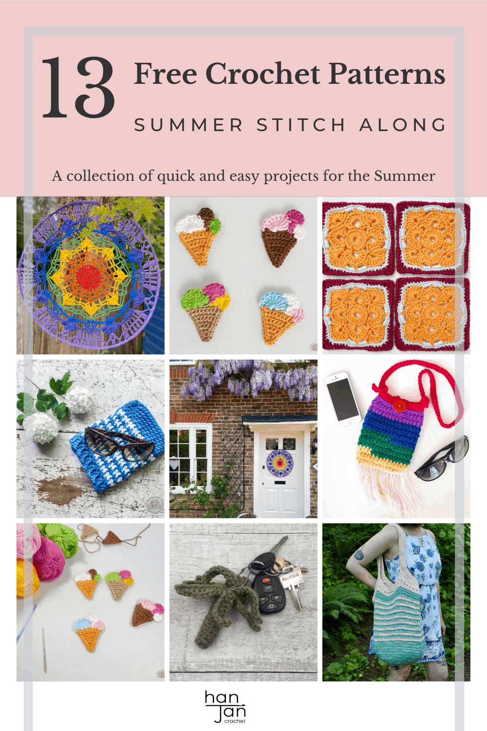 Free patterns to crochet for summer in the 3rd week of the Summer Stitch Along. From bags to shawls to home decor, we've got everything covered. Beginner friendly, bright and fun crochet inspiration 