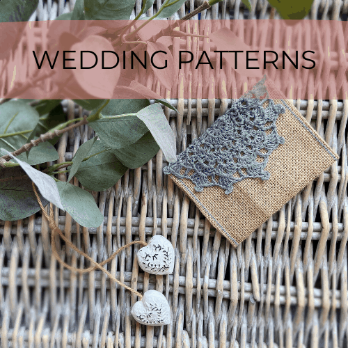 crochet wedding favour bag pouch 