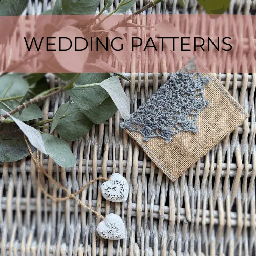 crochet wedding favour bag pouch 