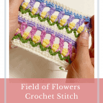 field of flowers crochet stitch tutorial