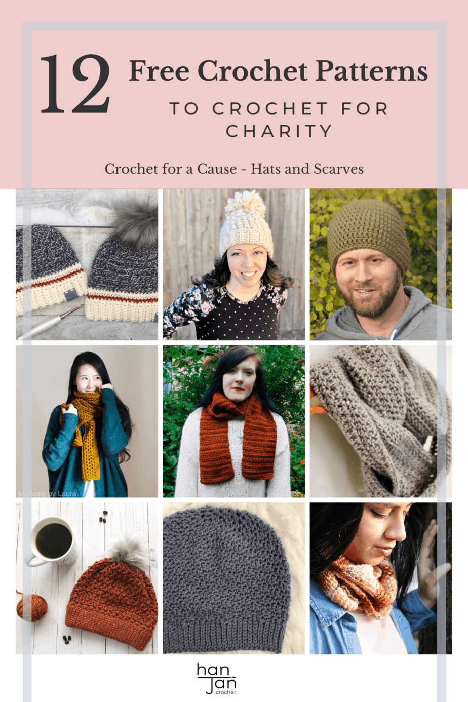 crochet hats and scarves for charity 