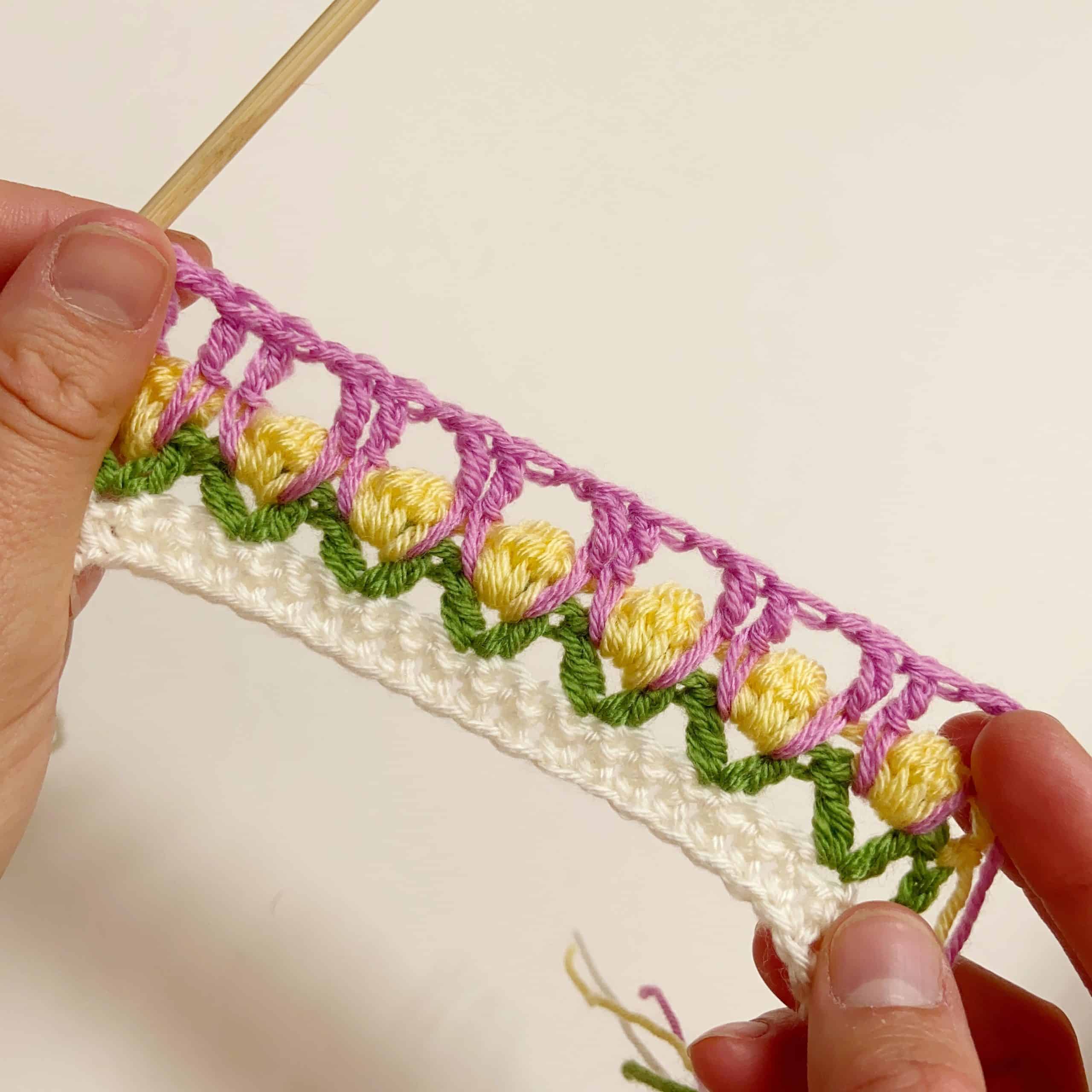 crochet flower blanket border stitch