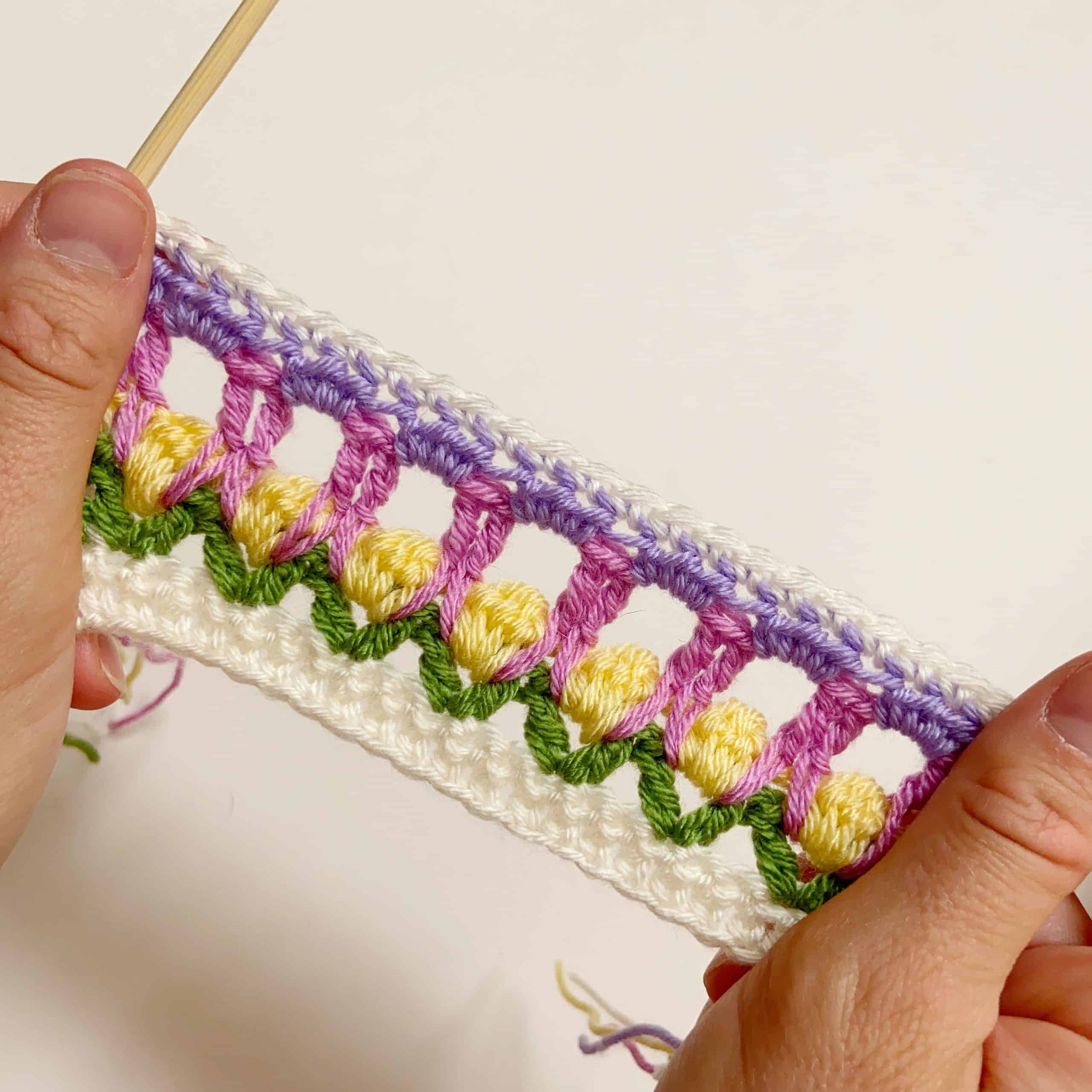 double crochet stitch row
