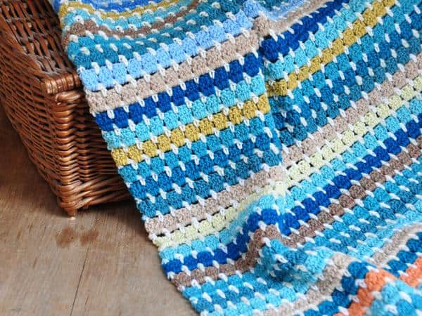 granny block stitch crochet blanket