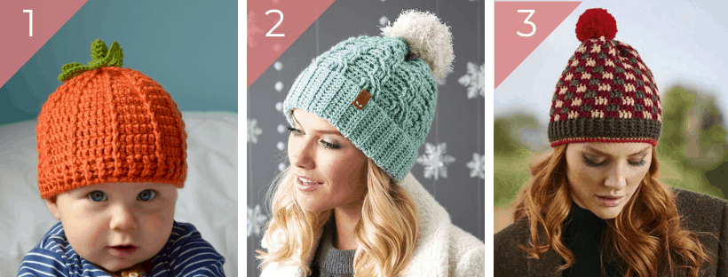 3 crochet hat patterns