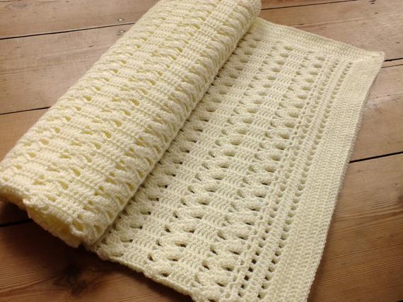 Bonni's Wheat Cabled Heirloom Baby Blanket Kit