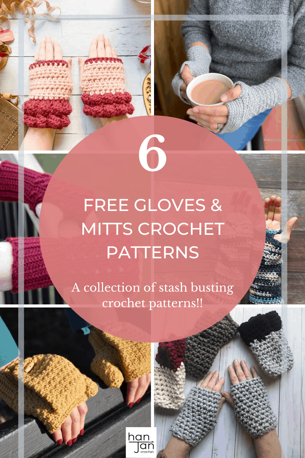 six crochet fingerless gloves and mitt patterns for autumn and winter