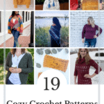 cozy crochet patterns including jumpers, cardigans and shawls