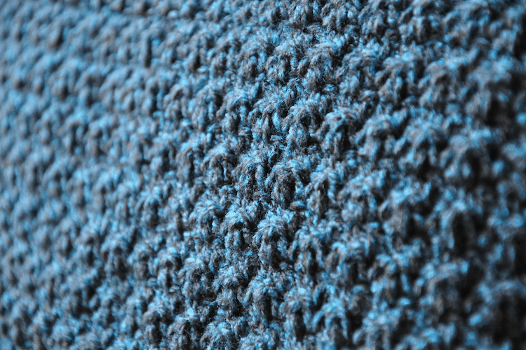 Quotidian Crochet Satchel a messenger bag close up of textured crochet stitch pattern