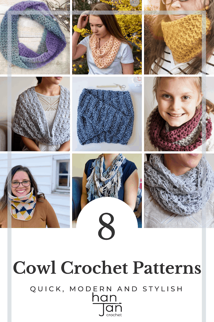 8 colourful crochet cowls