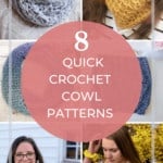collection of 8 crochet cowl patterns