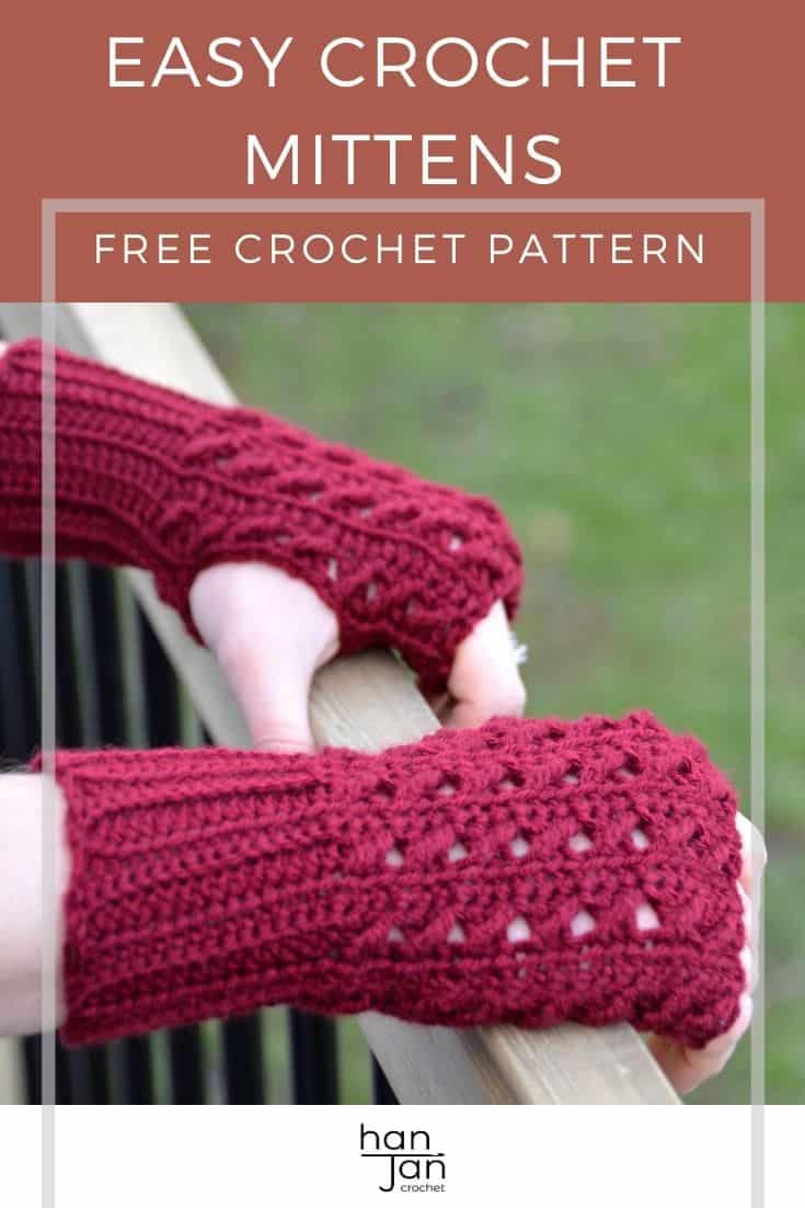 Easy Crochet Mittens Winter Silk Mitts 1