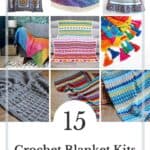 nine colourful crochet blankets