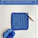 crochet cable stitch pattern in blue