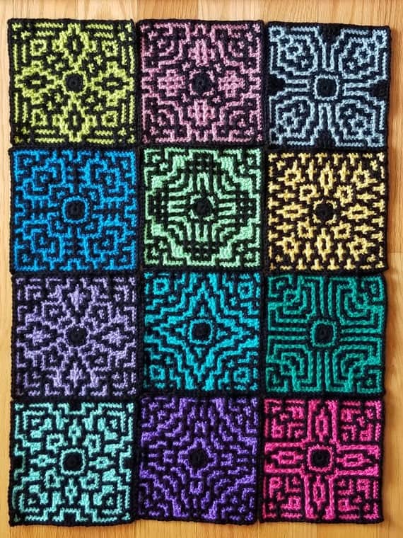 14 Best Mosaic Crochet Patterns to Make | HanJan Crochet