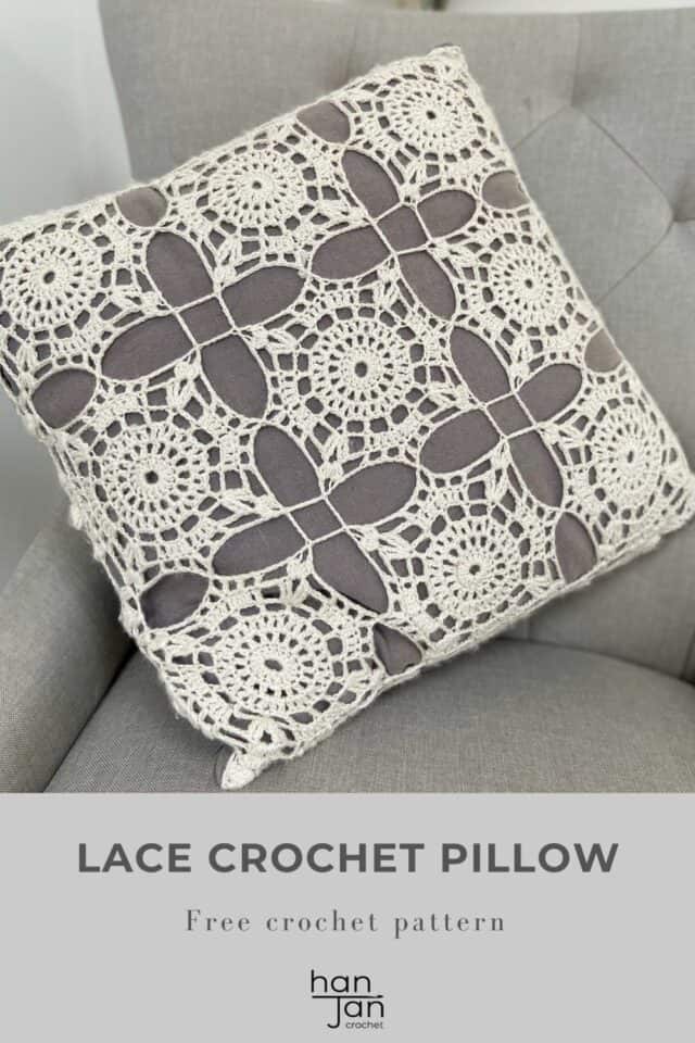 Delicate Crochet Lace Square Motif Cushion Pattern | HanJan Crochet