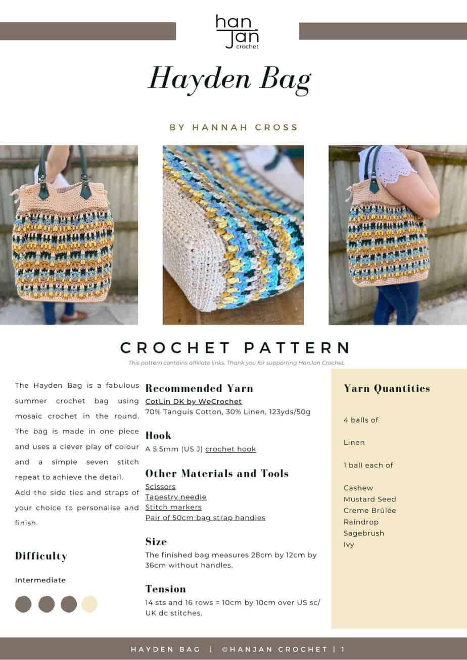 Joanna Tote Bag Crochet Pattern — I Crochet So Hard