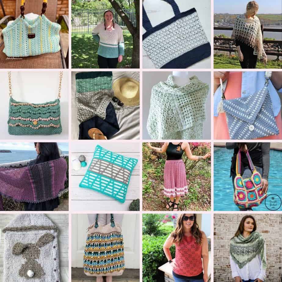 image showing 16 summer crochet patterns