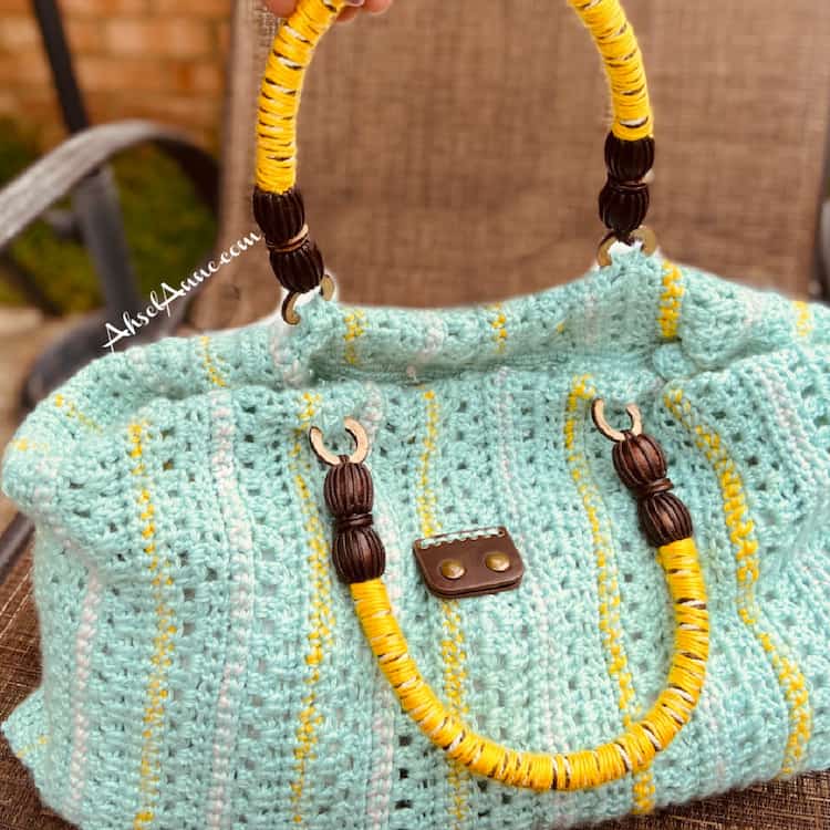 stripe crochet summer bag pattern