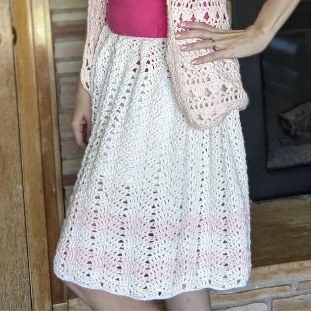 retro crochet skirt pattern