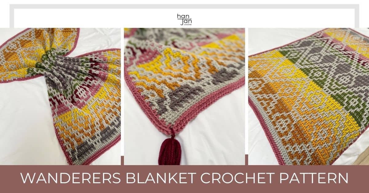 Wanderers Blanket - Free Mosaic Crochet Blanket Pattern | HanJan Crochet